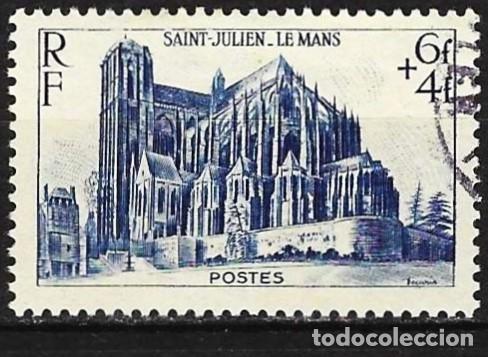 Sellos: Francia 1947 - Mi 776 - YT 775 - Catedral de Le Mans