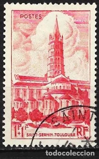 Sellos: Francia 1947 - Mi 773 - YT 772 - Bas&iacute;lica de Saint-Sernin, en Toulouse