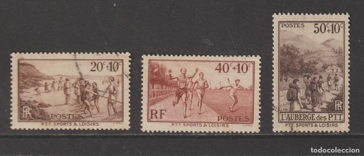 Sellos: France 1937 - Yvert 345/347 oblitere