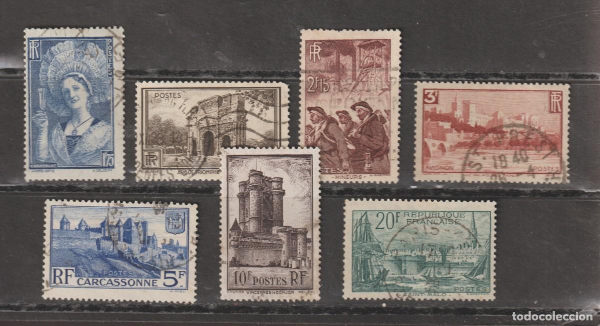 Sellos: France 1938 - Yvert 388/394 oblitere