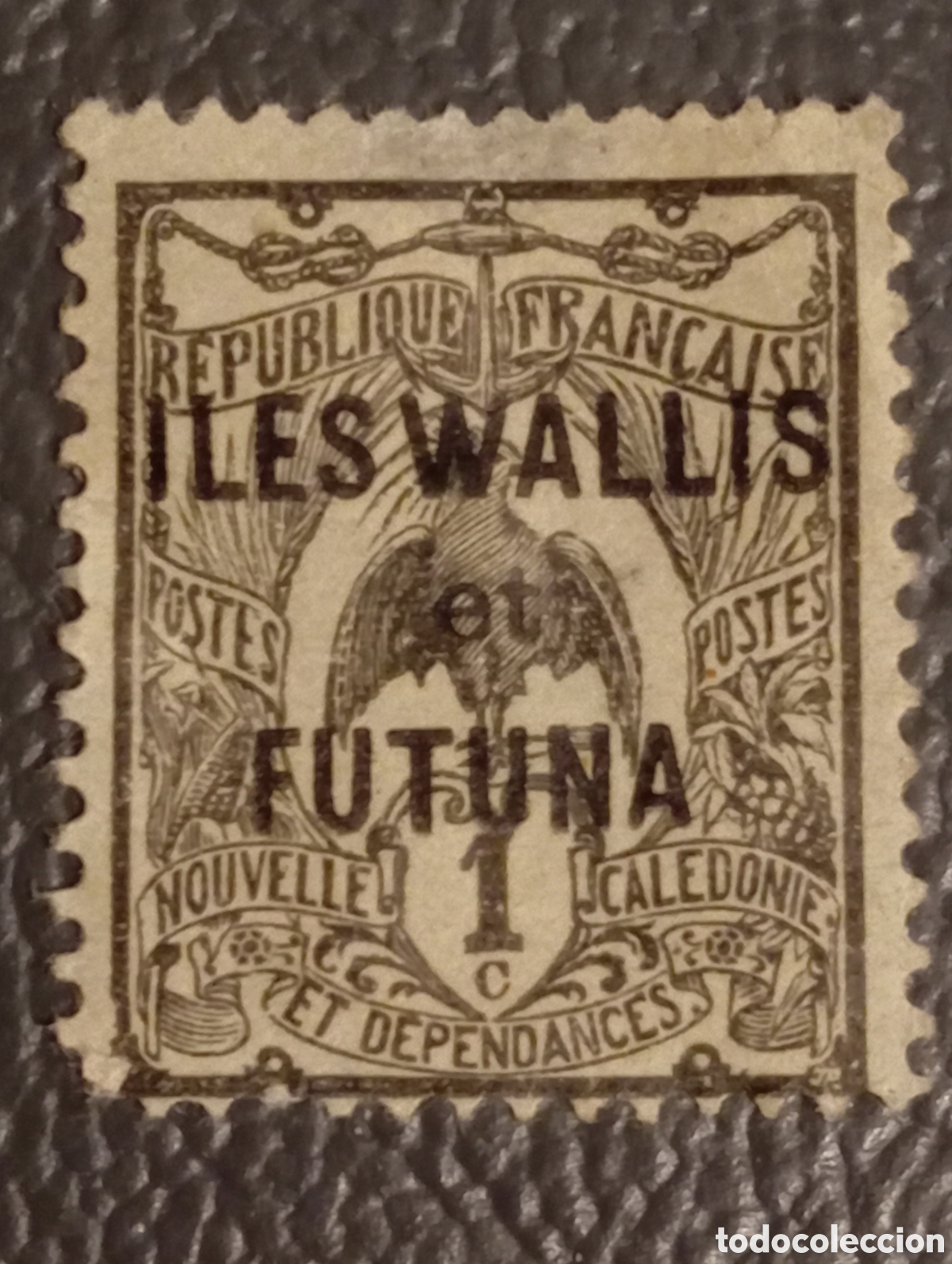 Sellos: Sello Wallis y Futuna 1920 - 1c Negro - Cat. Yvert #1 MH