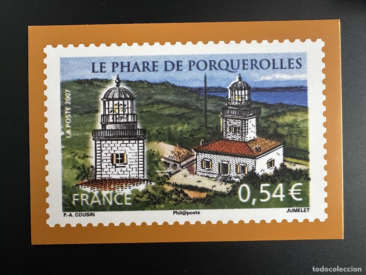 Sellos: Francia 2025 Mapa de papeler&iacute;a Completo Faro Leuchtturm Porquerolles