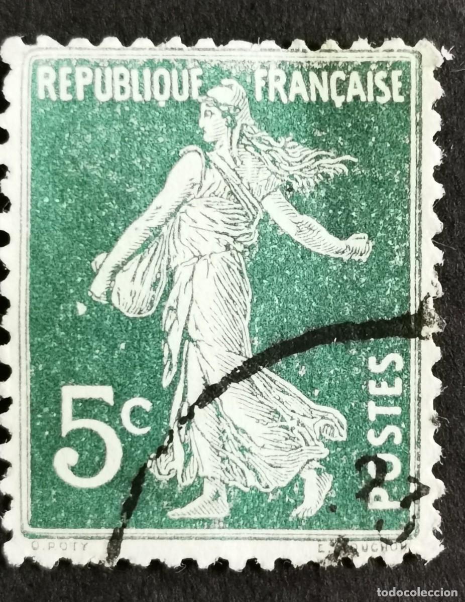 Sellos: Sello Francia 1903, Sembradora sin suelo de fondo completo, 5 c Michel: FR 116x