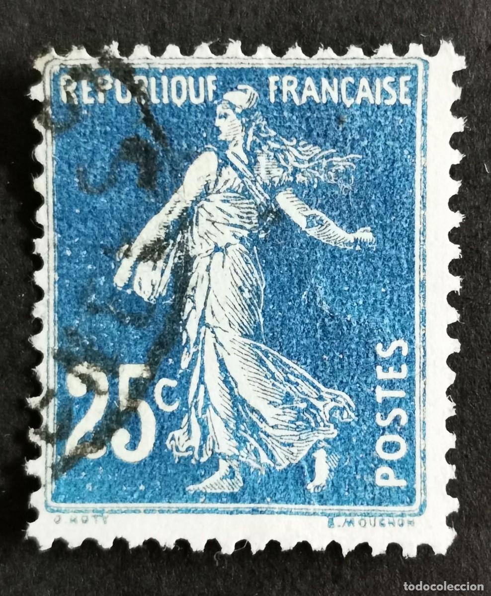 Sellos: Sello Francia 19020, Sembradora sin suelo de fondo completo, 25 c Michel: 119bx