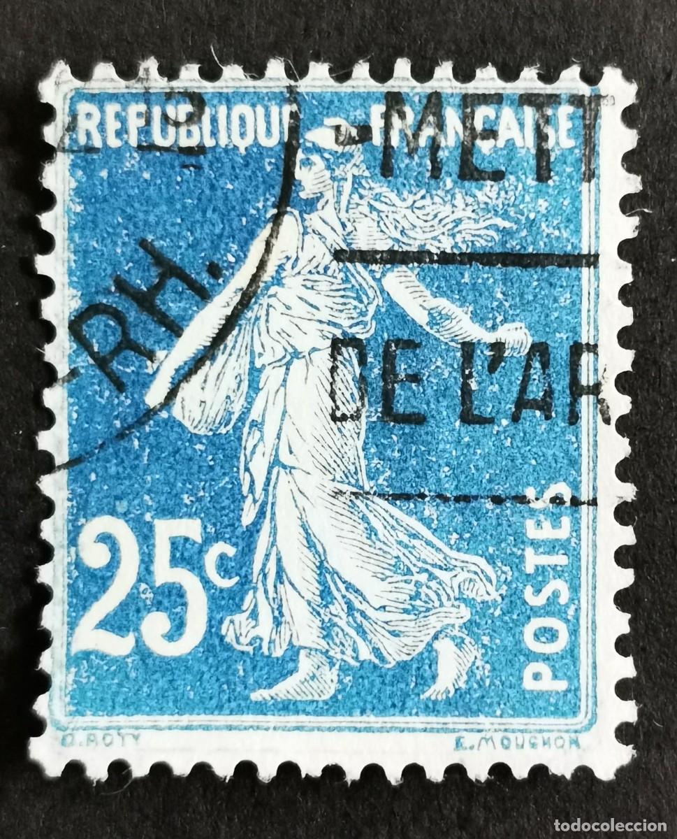 Sellos: Sello Francia 19020, Sembradora sin suelo de fondo completo, 25 c Michel: 119bx