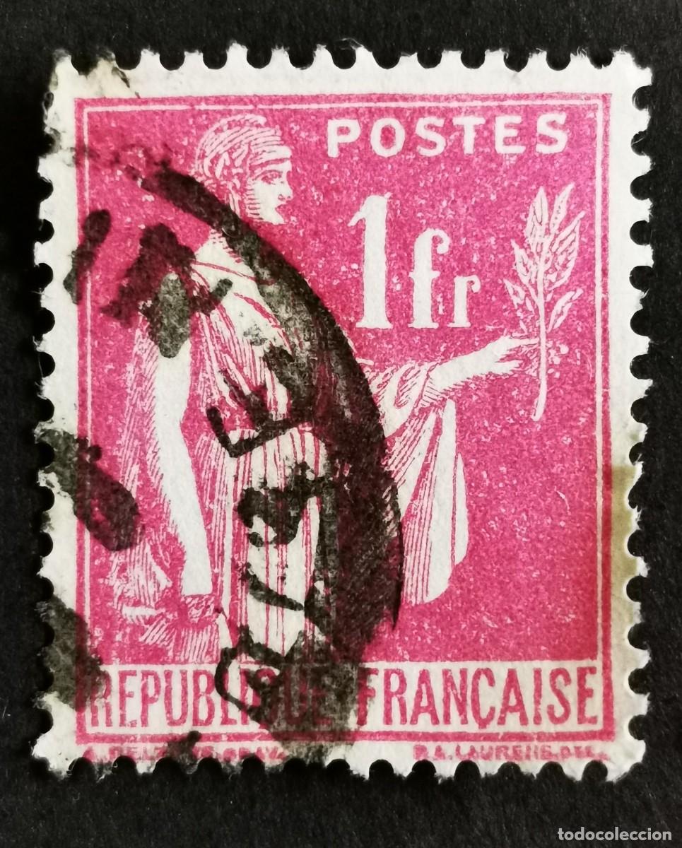 Sellos: Sello Francia 1937, Tipo Paz, 1 F Michel: 369