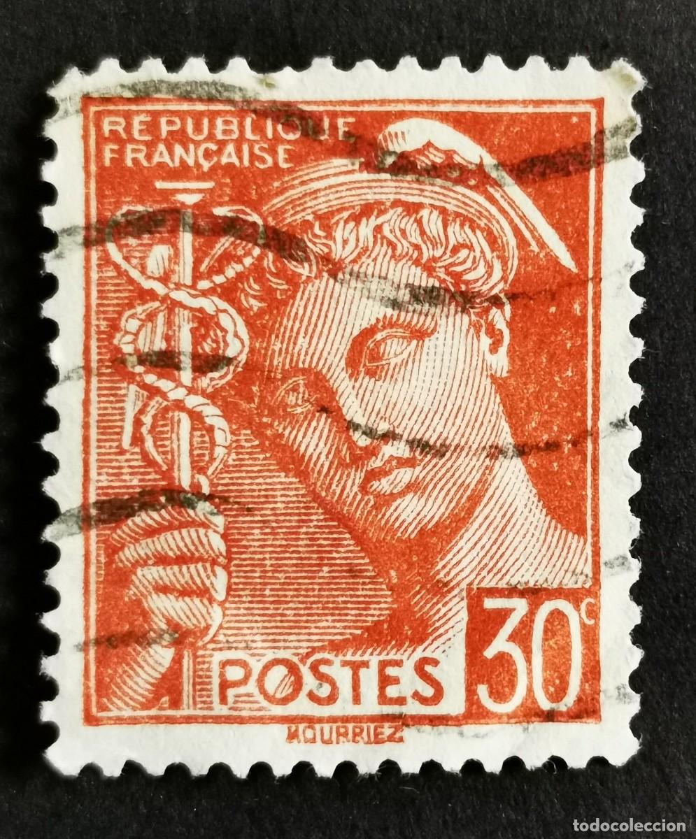 Sellos: Sello Francia 1942, Mercurio con &rdquo;Postes Fran&ccedil;aises&rdquo;, 30 c Michel: 558