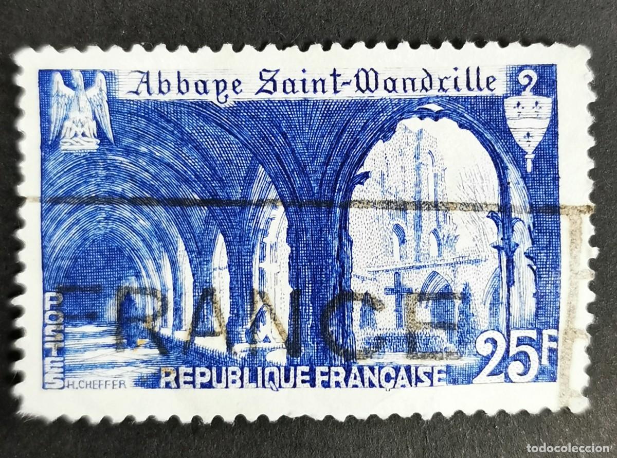 Sellos: Sello Francia 1949, Abad&iacute;a de San Wandrille, 25 F Michel: 858