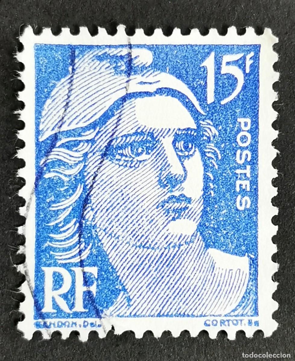 Sellos: Sello Francia 1951, Marianne tipo Gandon, 15 F Michel: 904