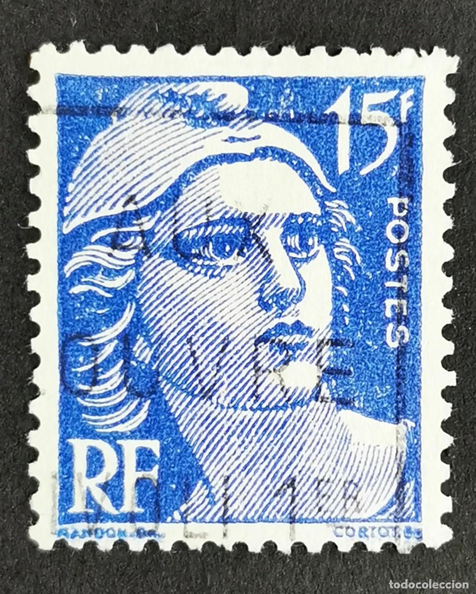 Sellos: Sello Francia 1951, Marianne tipo Gandon, 15 F Michel: 904