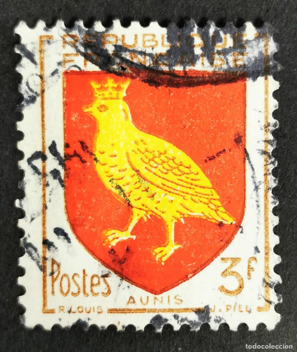 Sellos: Sello Francia 1954, Escudo Provincial- Aunis, 3 F Michel: 1030