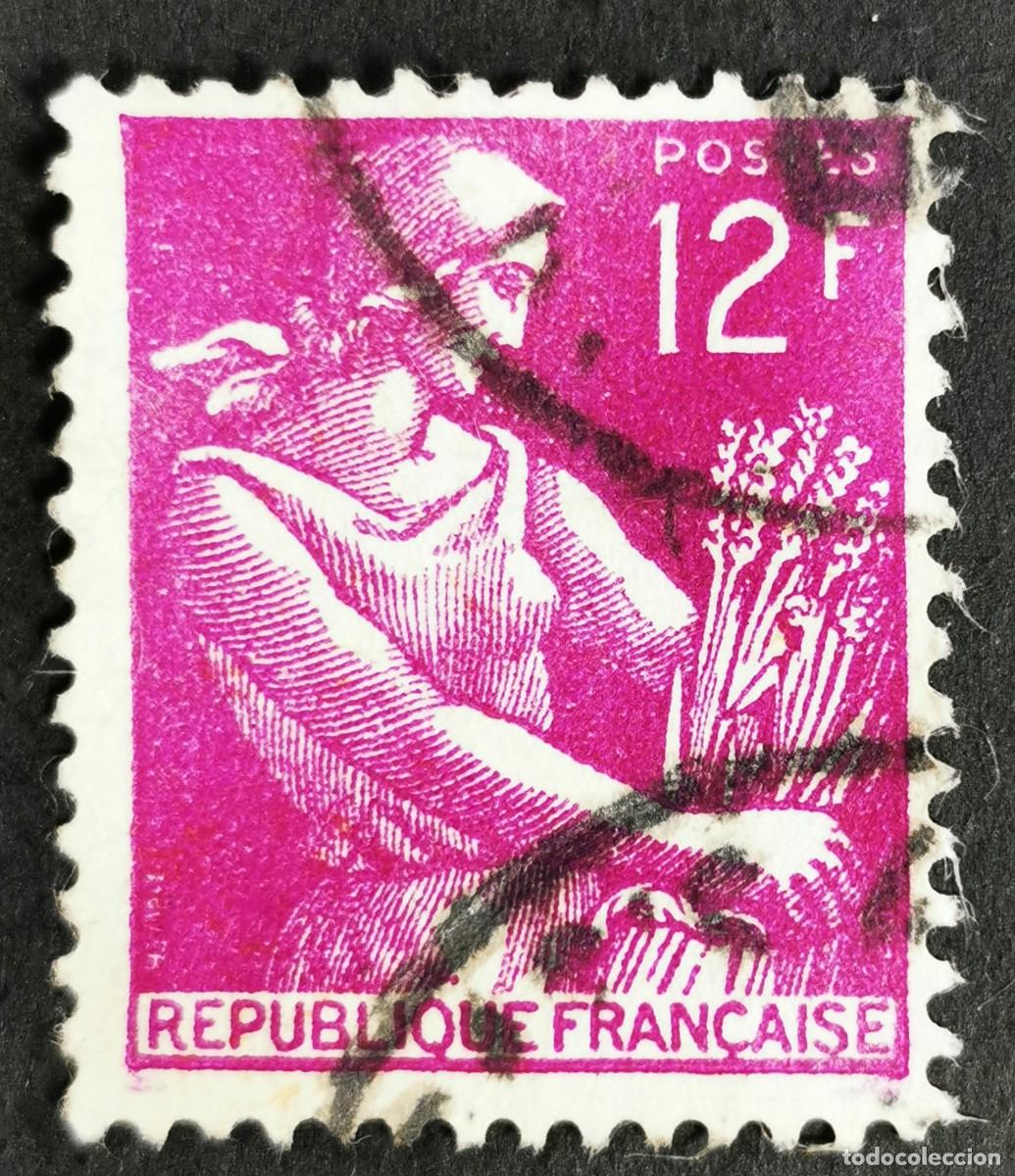 Sellos: Sello Francia 1957, Segador, 12 F Michel: 1149
