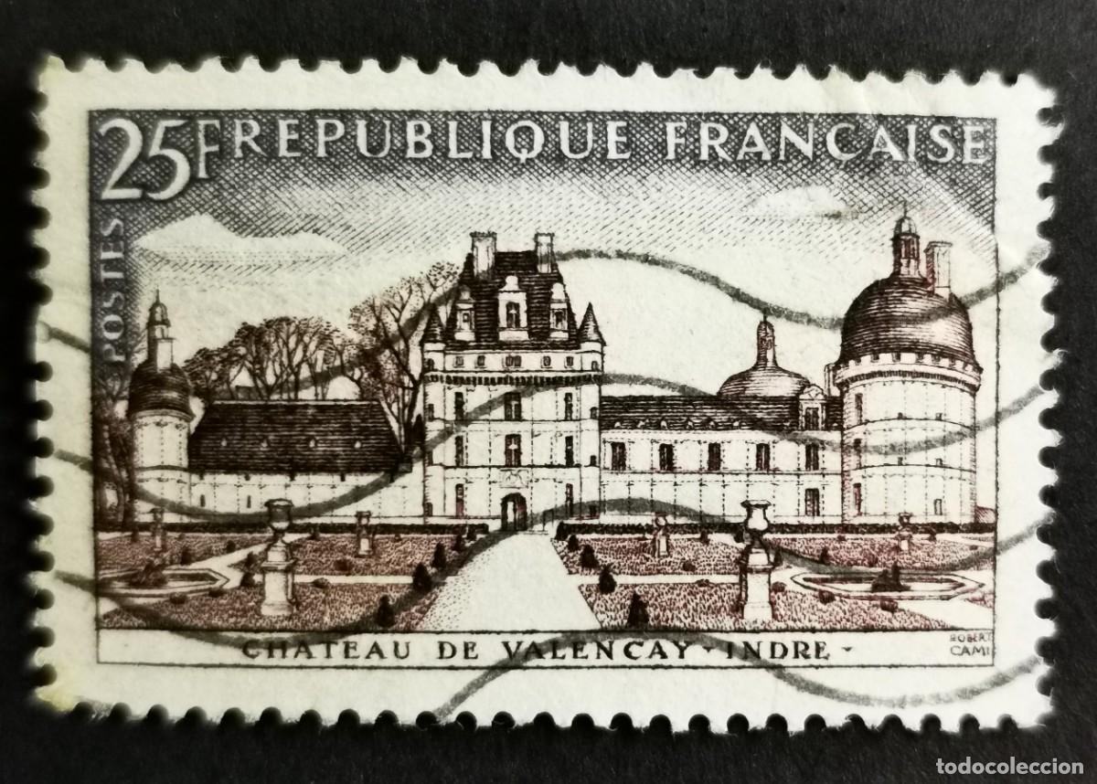 Sellos: Sello Francia 1957, Castillo de Valen&ccedil;ay, 25 F Michel: 1163