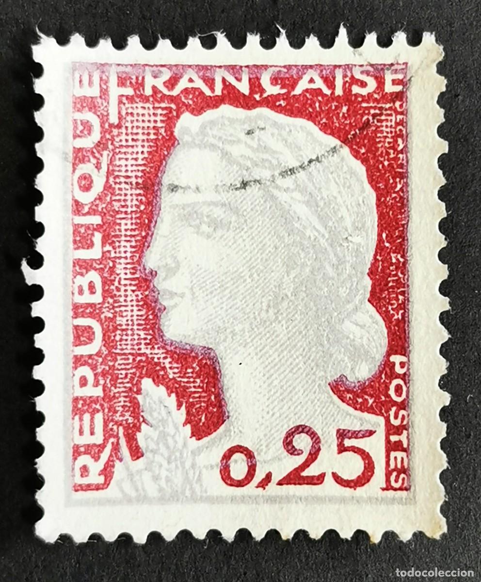 Sellos: Sello Francia 1960, Marianne type Decaris, 25 F Michel: 1316