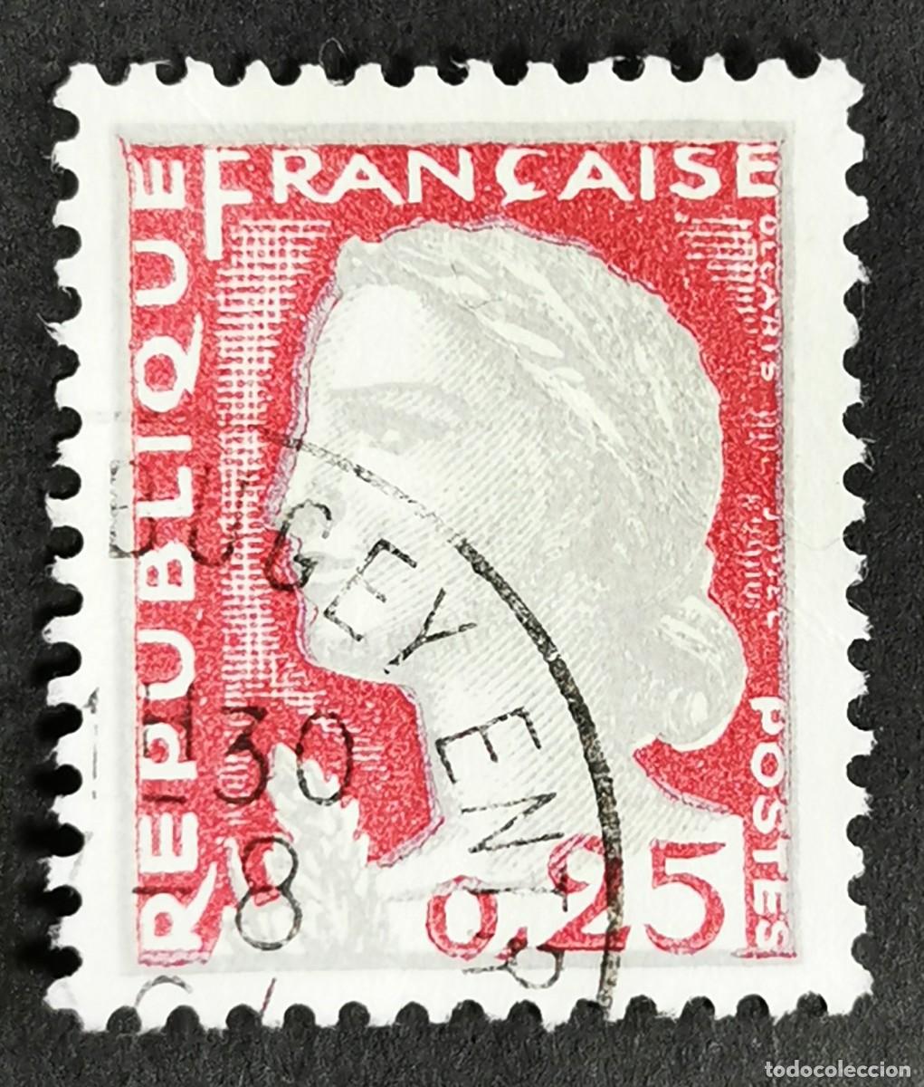 Sellos: Sello Francia 1960, Marianne type Decaris, 25 F Michel: 1316