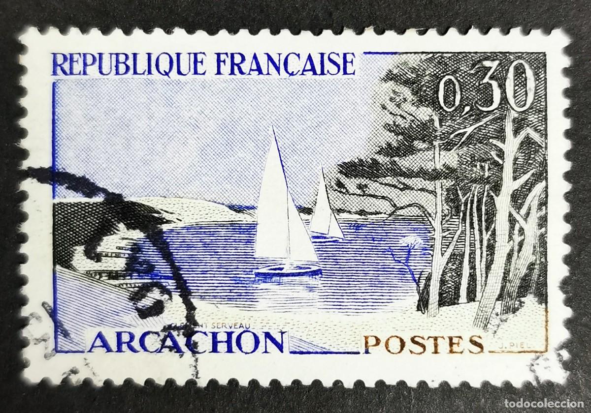Sellos: Sello Francia 1961, Publicidad tur&iacute;stica Arcachon, 0,30 F Michel: 1366
