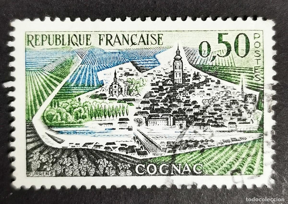 Sellos: Sello Francia 1961, Publicidad tur&iacute;stica Cognac, 0,50 F Michel: 1368
