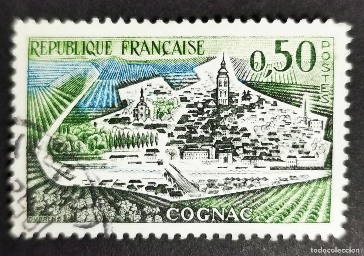 Sellos: Sello Francia 1961, Publicidad tur&iacute;stica Cognac, 0,50 F Michel: 1368