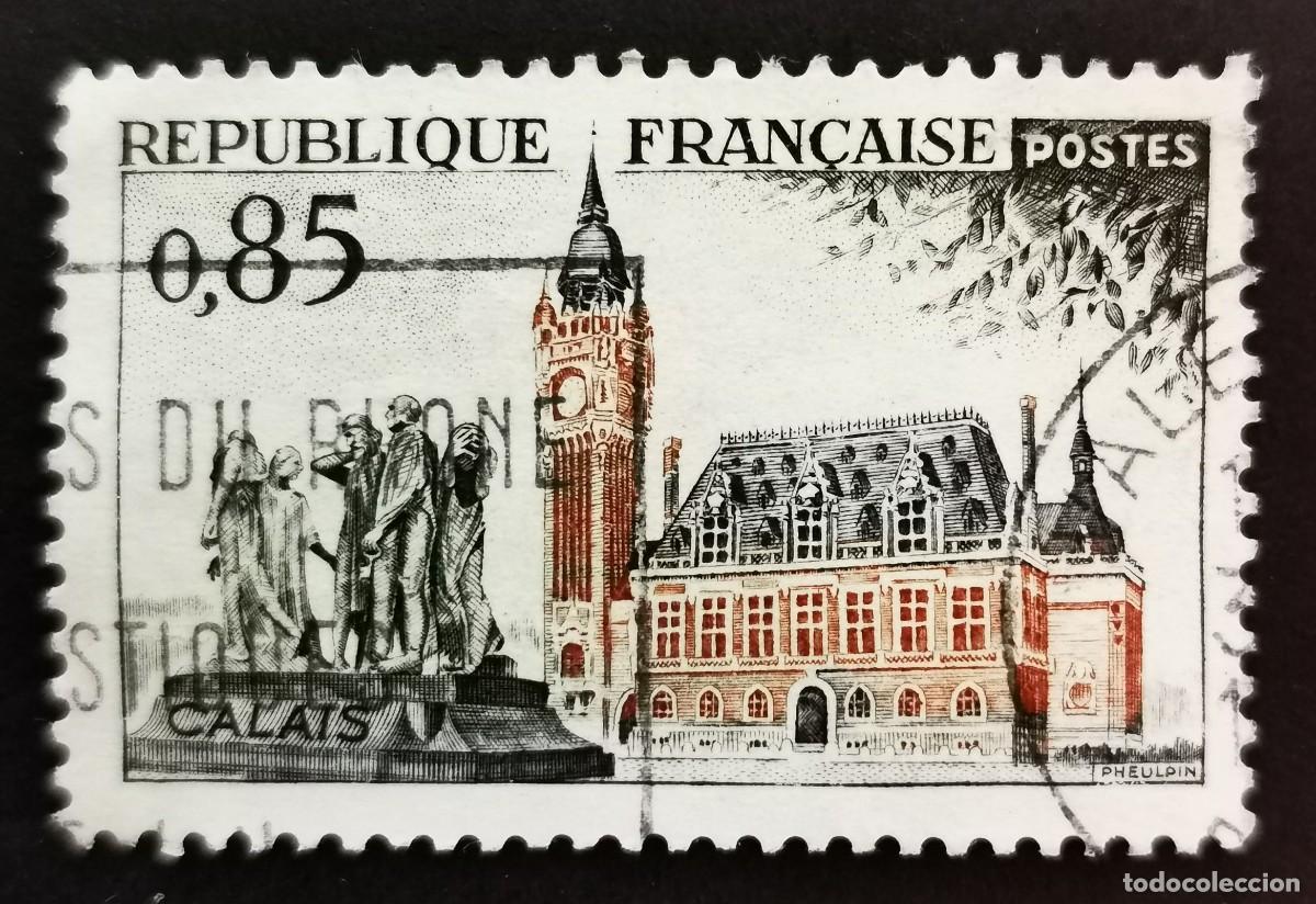 Sellos: Sello Francia 1961, Publicidad tur&iacute;stica Ayuntamiento de Calais, 0,85 F Michel: 1370