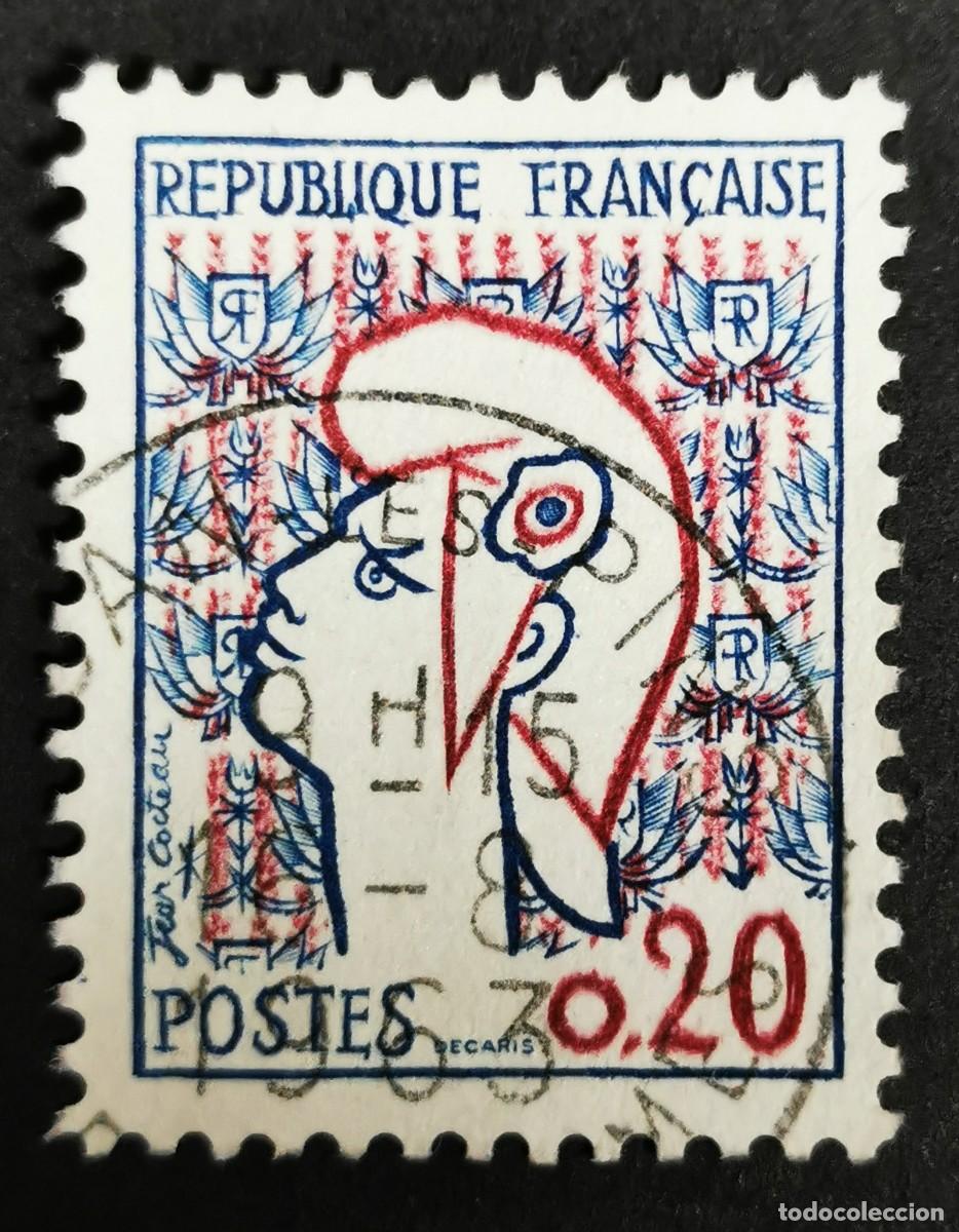Sellos: Sello Francia 1961, Marianne: Jean Cocteau, 0,20 F Michel: 1335