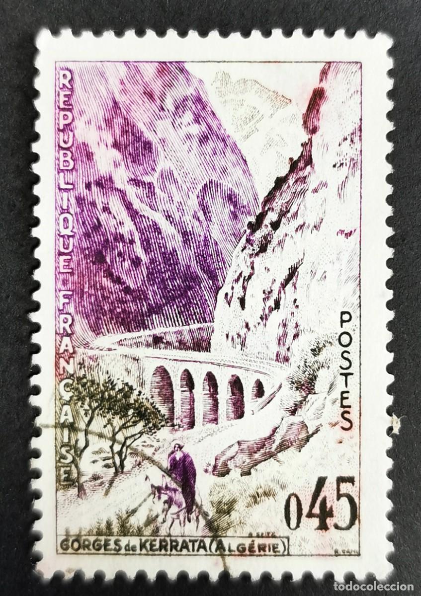 Sellos: Sello Francia 1960, Publicidad tur&iacute;stica Gargantas de Kerrata, Argelia, 0,45 Michel: 1285