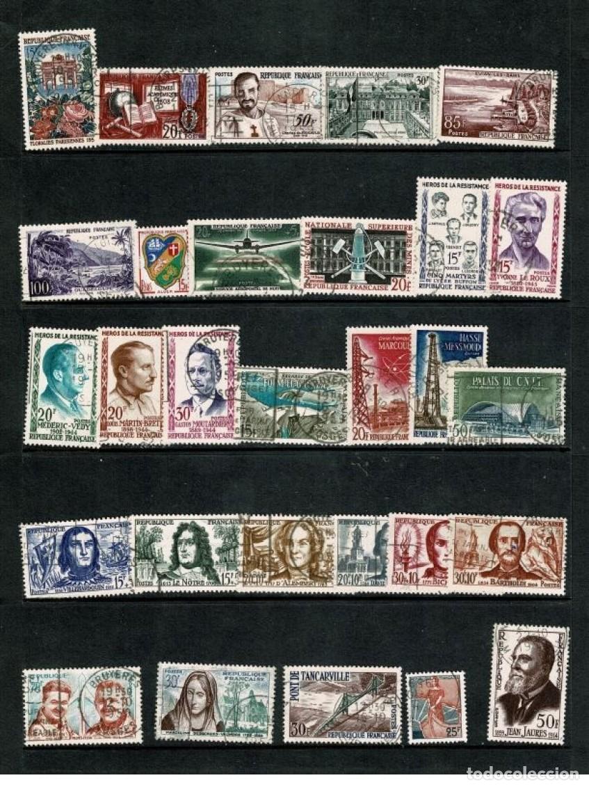 Sellos: France 1959 - A&ntilde;o completo Yvert 1189/1229 usado