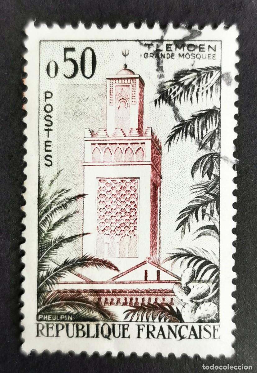 Sellos: Sello Francia 1960, Publicidad tur&iacute;stica Mezquita de Tlemcen, Argelia, 0,50 Michel: 1286