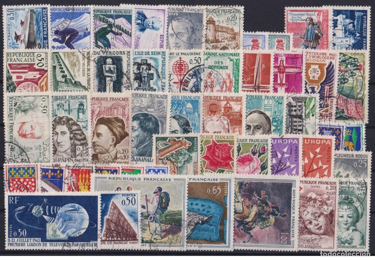 Sellos: France 1962 - A&ntilde;o completo Yvert 1325/1367 usado