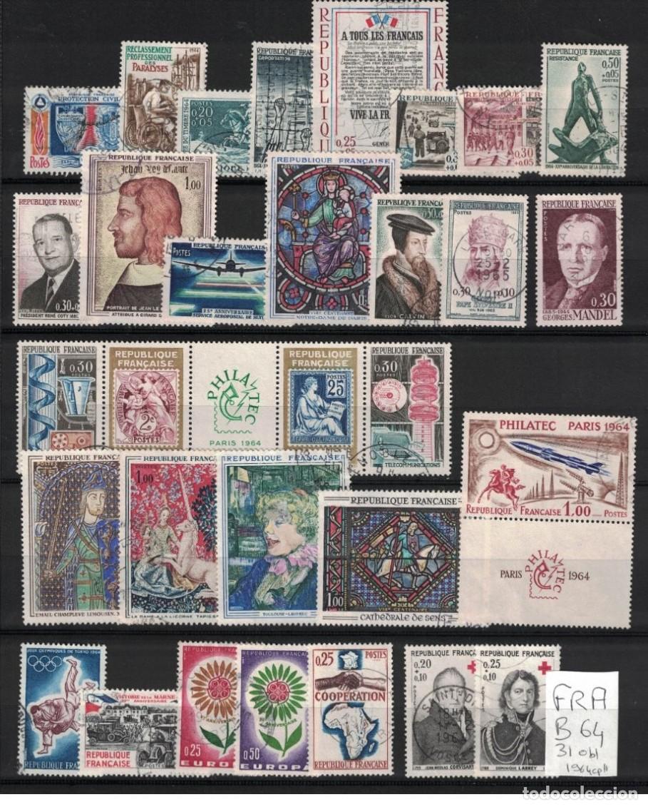 Sellos: France 1964 - A&ntilde;o completo Yvert 1404/1434 usado