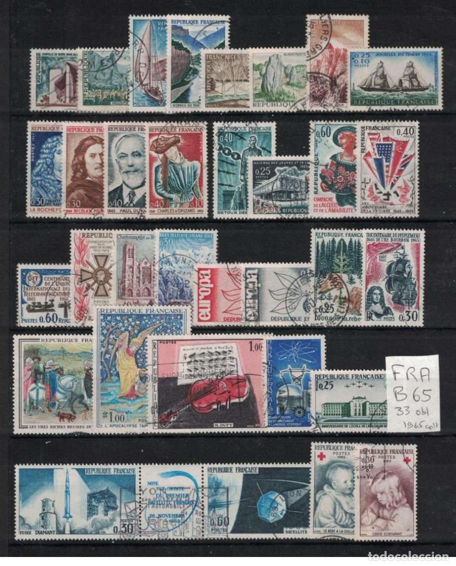 Sellos: France 1965 - A&ntilde;o completo Yvert 1435/1467 usado
