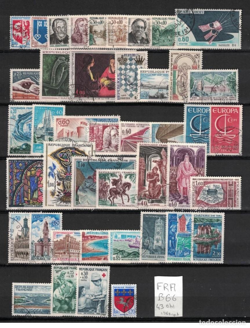 Sellos: France 1966 - A&ntilde;o completo Yvert 1468/1510 usado