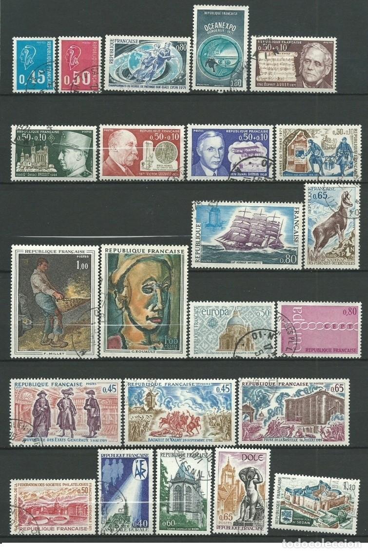 Sellos: France 1971 - A&ntilde;o completo Yvert 1663/1701 usado