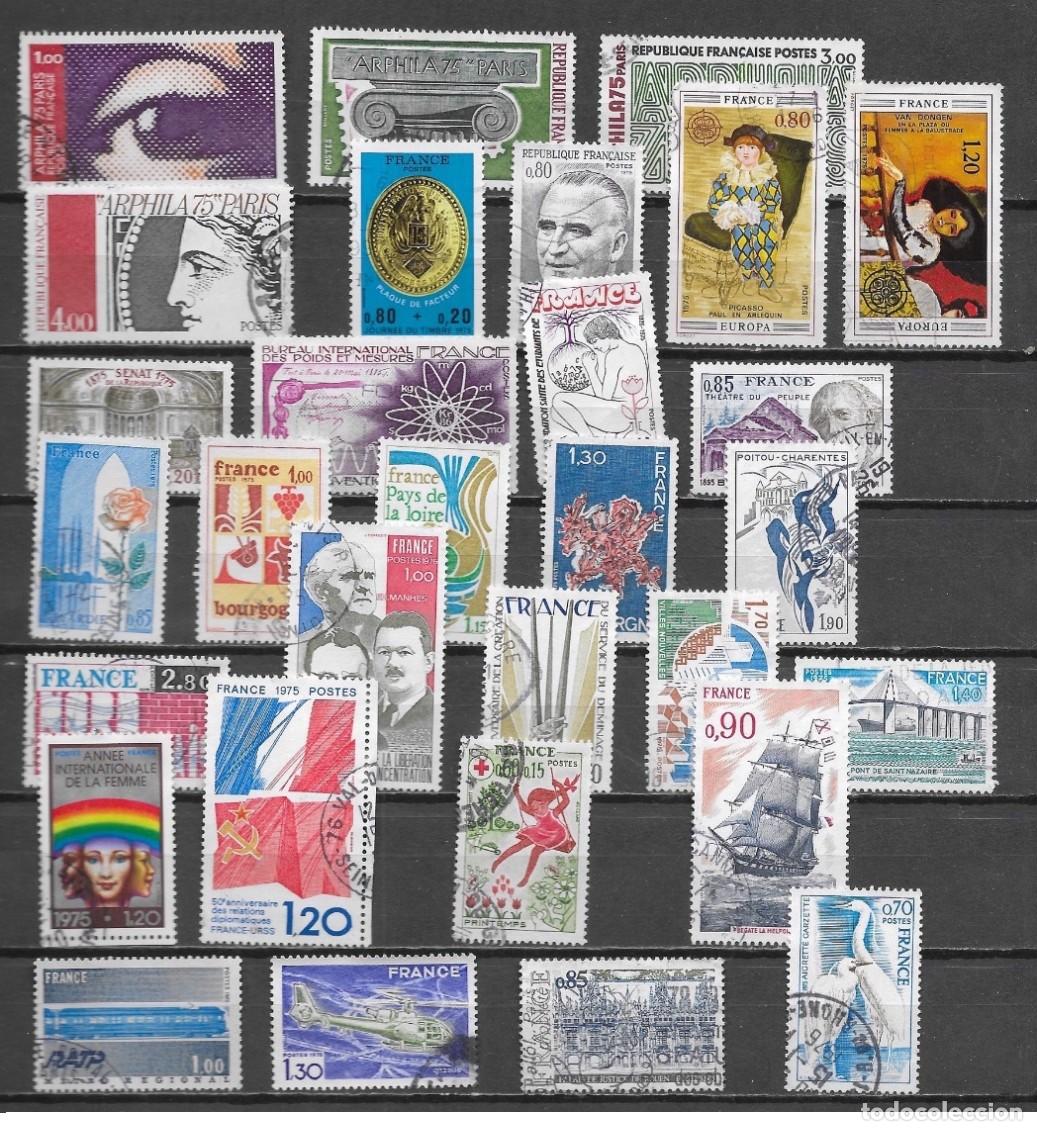 Sellos: France 1975 - A&ntilde;o completo Yvert 1830/1862 usado