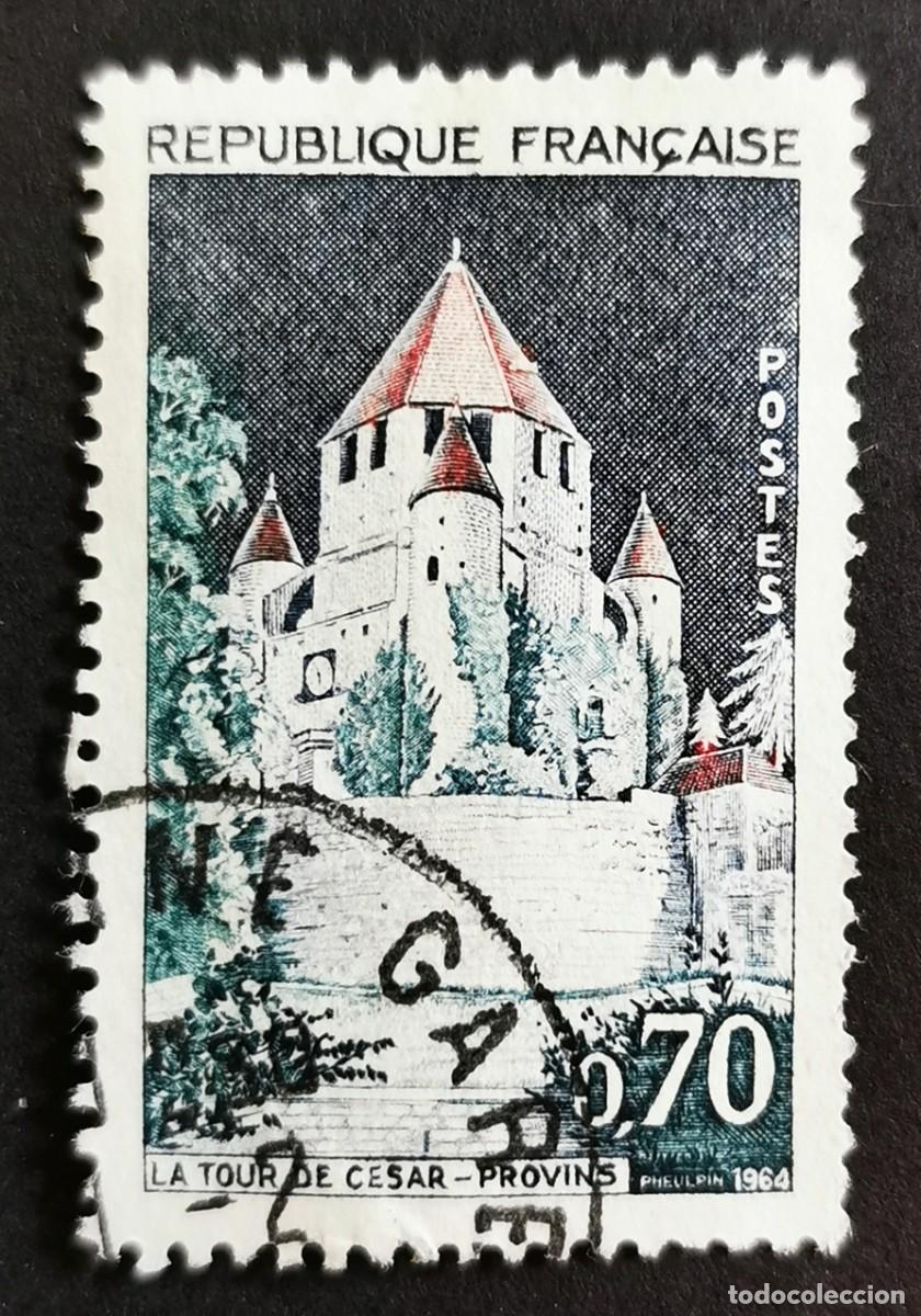 Sellos: Sello Francia 1964, Publicidad tur&iacute;stica Torre de C&eacute;sar, Provins, 0,70 F Michel: 1482