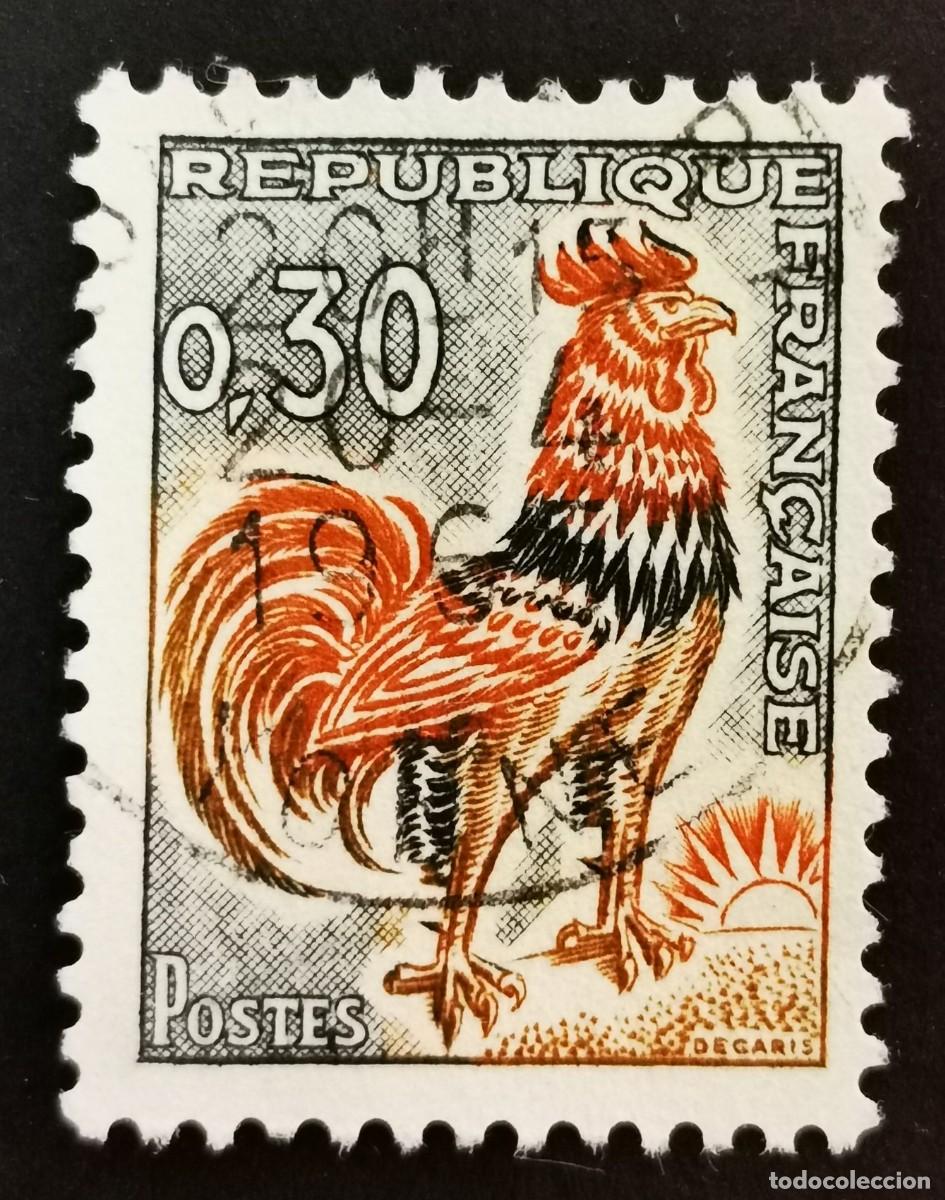 Sellos: Sello Francia 1965, Gallo galo (Gallus gallus domesticus), 0,30 F Michel: 1496