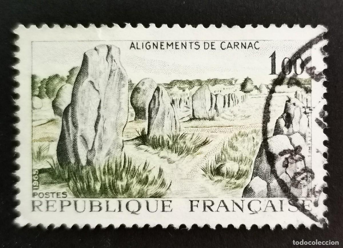 Sellos: Sello Francia 1965, Publicidad tur&iacute;stica Monolitos, Carnac, 1 F Michel: 1519