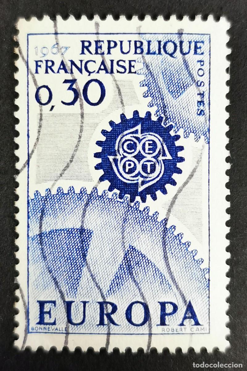 Sellos: Sello Francia 1967, Ruedas dentadas CEPT, 0,30 F Michel: 1578