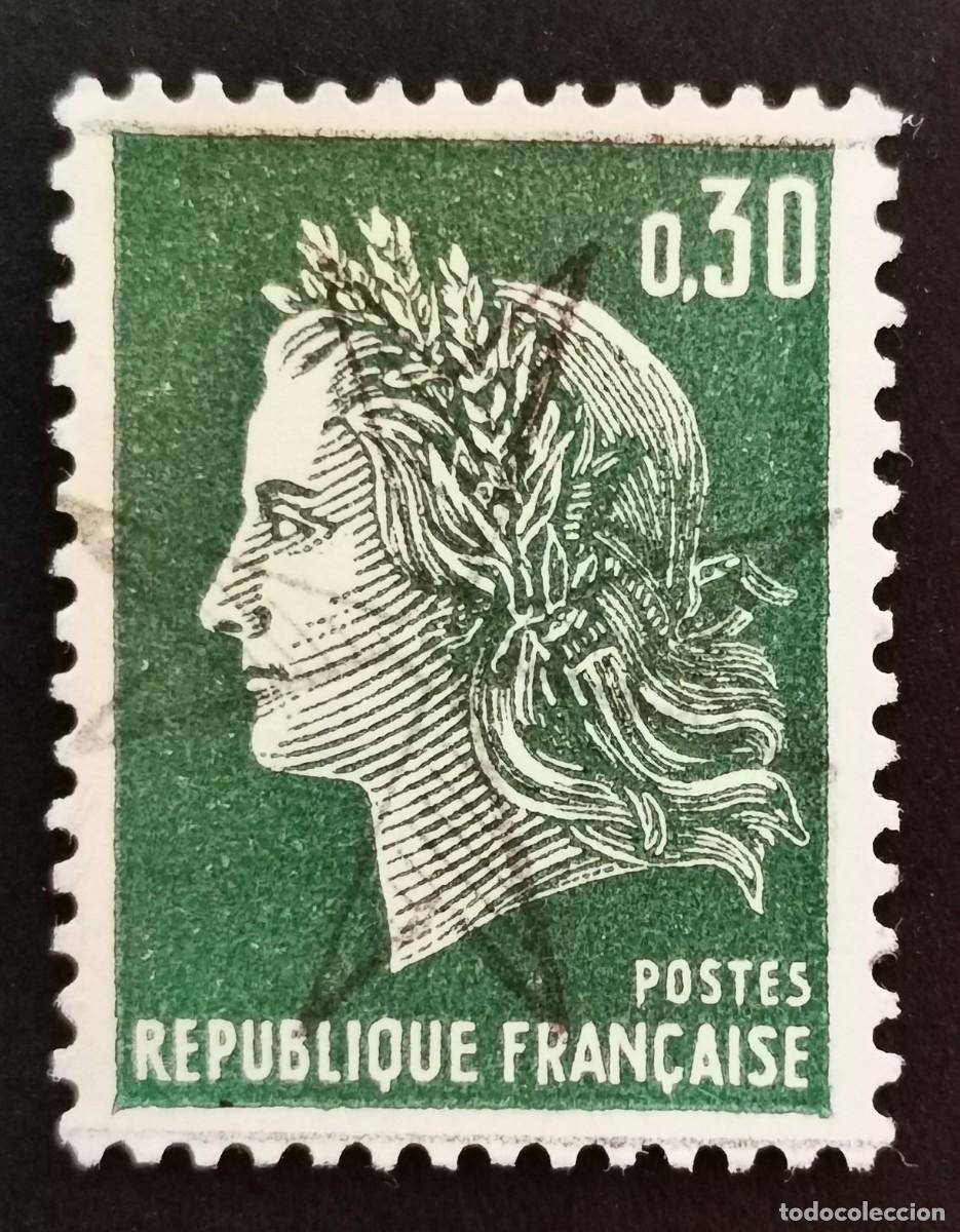Sellos: Sello Francia 1969, Marianne de Cheffer, 0,30 F Michel: 1649IIx