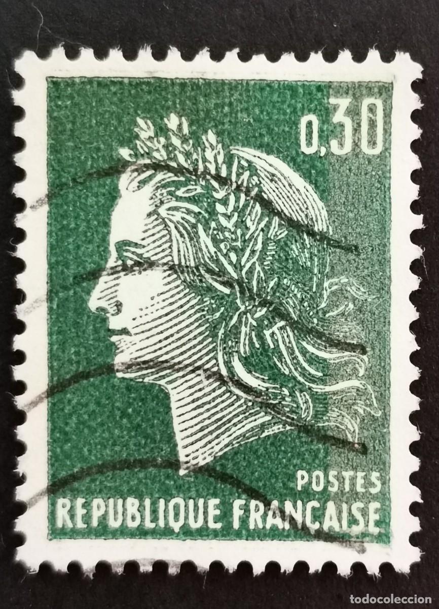 Sellos: Sello Francia 1969, Marianne de Cheffer, 0,30 F Michel: 1649IIx