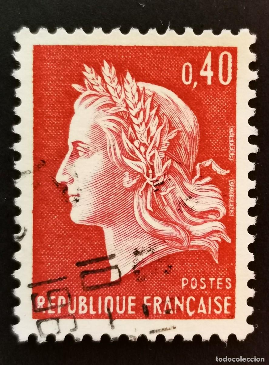 Sellos: Sello Francia 1969, Marianne de Cheffer, 0,40 F Michel: 1650Ix