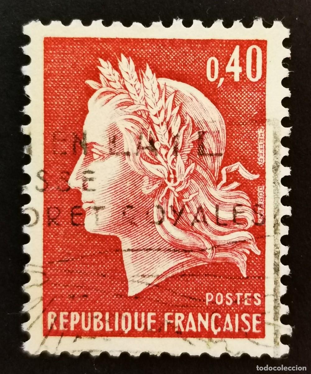 Sellos: Sello Francia 1969, Marianne de Cheffer, 0,40 F Michel: 1650Ix