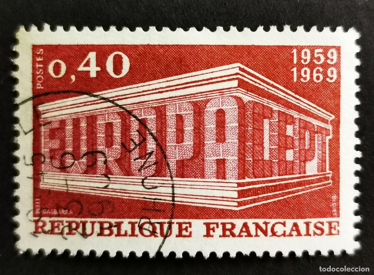 Sellos: Sello Francia 1969, Edificio CEPT, 0,40 F Michel: 1665