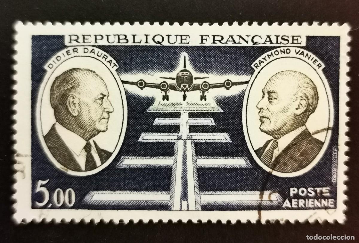 Sellos: Sello Francia 1971, Aviadores pioneros Didier Daurat and Raymond Vanier, 5 F Michel: 1746