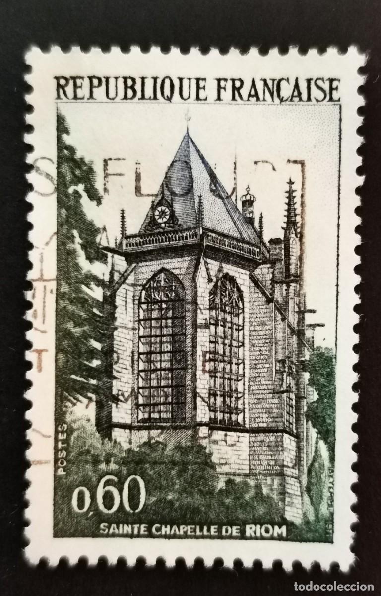 Sellos: Sello Francia 1971, Publicidad tur&iacute;stica Sainte Chapelle, Riom, 0,60 F Michel: 1756