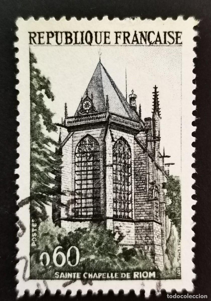 Sellos: Sello Francia 1971, Publicidad tur&iacute;stica Sainte Chapelle, Riom, 0,60 F Michel: 1756