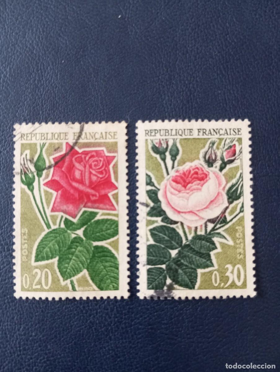 Sellos: FRANCIA, 1962, ROSAS, YT 1356/7
