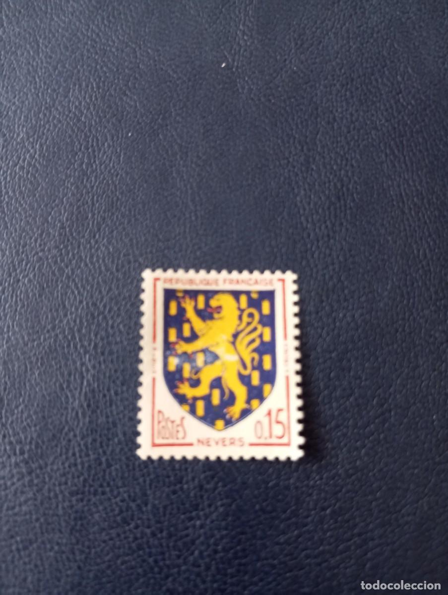 Sellos: FRANCIA, 1962, ESCUDO DE NEVERS, YT 1354