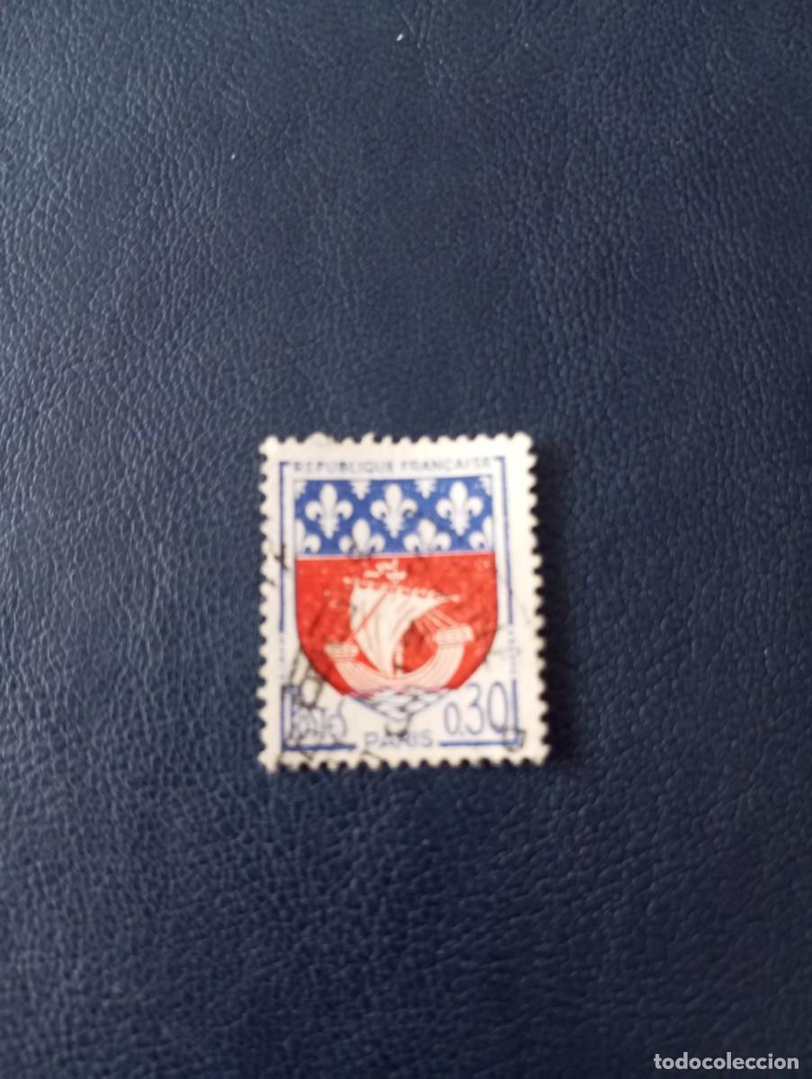 Sellos: FRANCIA, 1962, ESCUDO DE PARIS, YT 1354 B