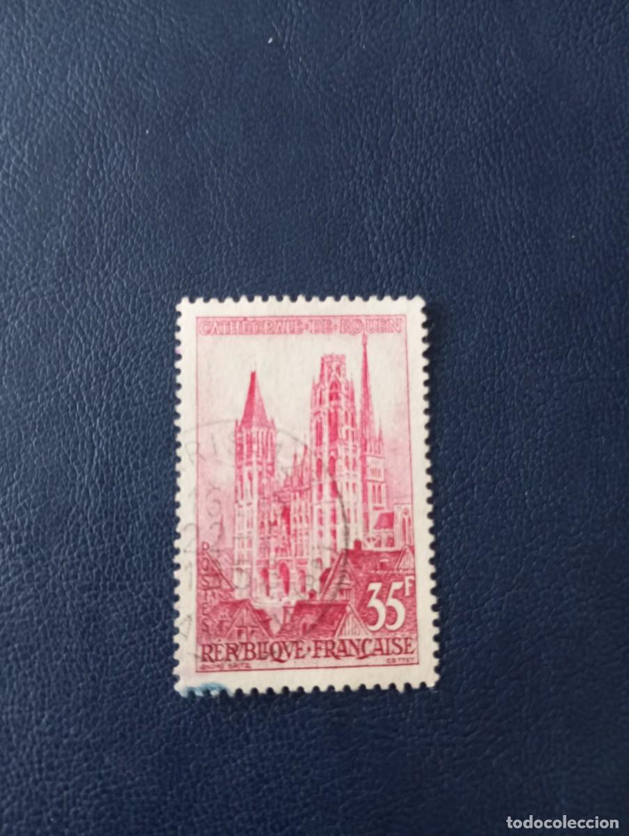 Sellos: FRANCIA, 1957, CATEDRAL DE ROUEN, YT 1129