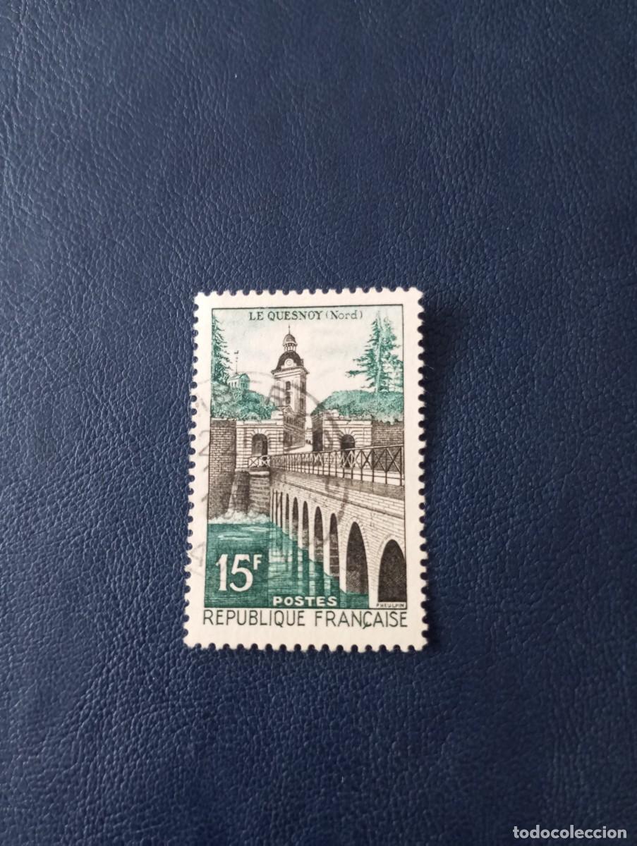 Sellos: FRANCIA, 1957, LE QUESNAY, PUENTE, YT 1106